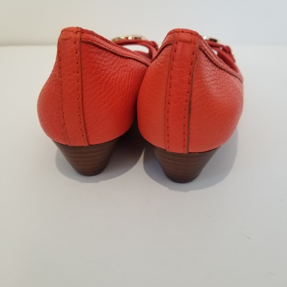 Tory Burch wedge Leticia in poppy red orange - Picture 5 of 7